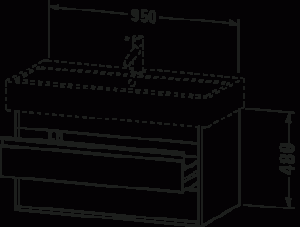 Ketho Тумба под раковину подвесная 16