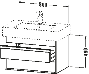 Ketho Тумба под раковину подвесная 16