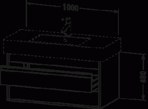 Ketho Тумба под раковину подвесная 16