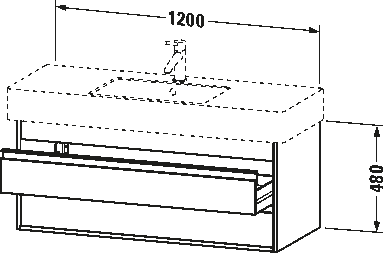 Ketho Тумба под раковину, подвесная 30