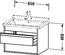 Ketho Тумба под раковину, подвесная 16