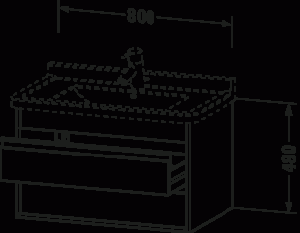 Ketho Тумба под раковину, подвесная 16