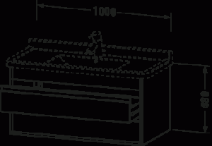 Ketho Тумба под раковину, подвесная 16