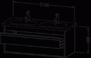 Ketho Тумба под раковину, подвесная 15