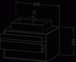 Ketho Тумба под консольную раковину, подвесная 16