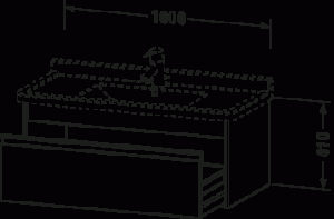 Ketho Тумба под раковину подвесная 16