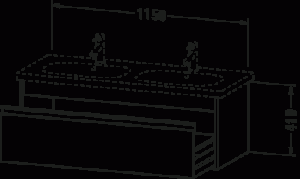 Ketho Тумба под раковину подвесная 16