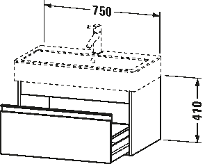 Ketho Тумба под раковину подвесная 16