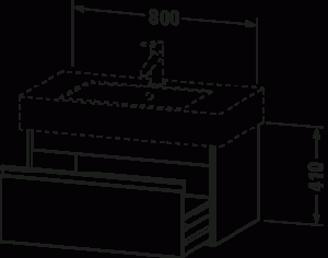 Ketho Тумба под раковину, подвесная 16