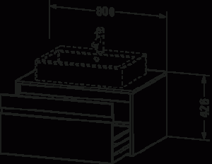 Ketho Тумба под консольную раковину, подвесная 16