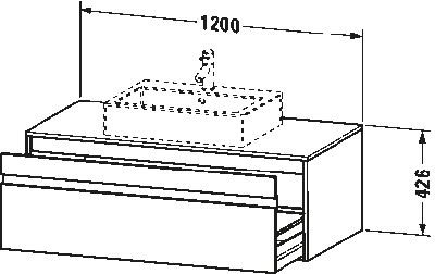 Ketho Тумба под консольную раковину, подвесная 16