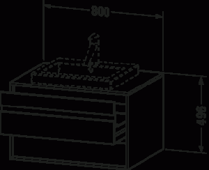 Ketho Тумба под консольную раковину, подвесная 16