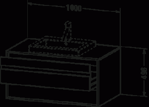 Ketho Тумба под консольную раковину, подвесная 16
