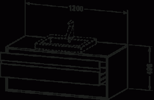 Ketho Тумба под консольную раковину, подвесная 16