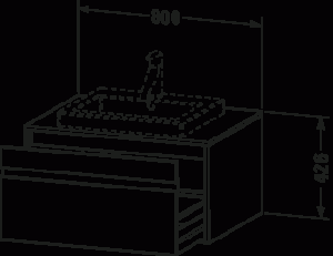 Ketho Тумба под консольную раковину, подвесная 16