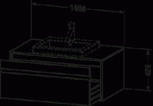 Ketho Тумба под консольную раковину, подвесная 16