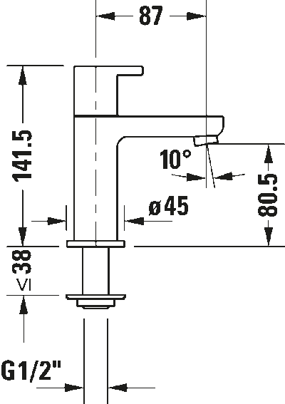 B.2 Однорычажный смеситель для раковины 11