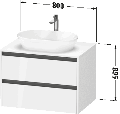 Ketho.2 Тумба под консольную раковину подвесная 19