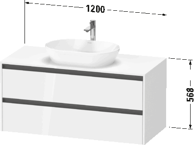 Ketho.2 Тумба под консольную раковину, подвесная 19