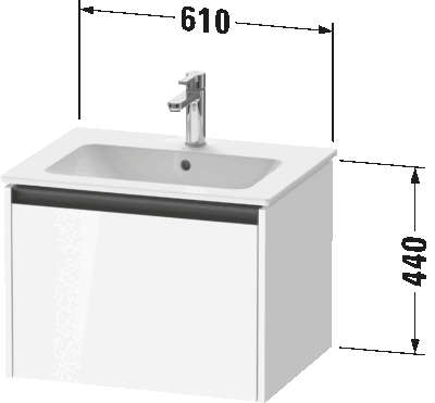 Ketho.2 Тумба под раковину, подвесная 22