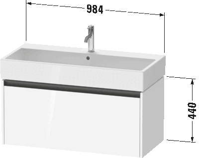 Ketho.2 Тумба под раковину подвесная 19