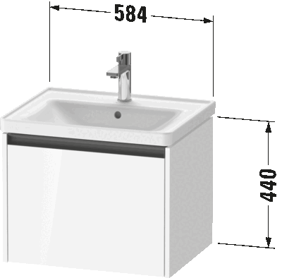 Ketho.2 Тумба под раковину подвесная 19