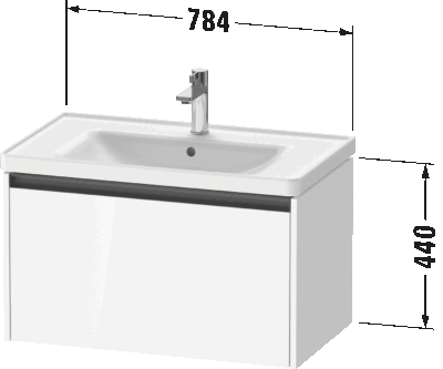 Ketho.2 Тумба под раковину подвесная 19