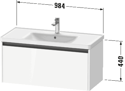 Ketho.2 Тумба под раковину подвесная 19