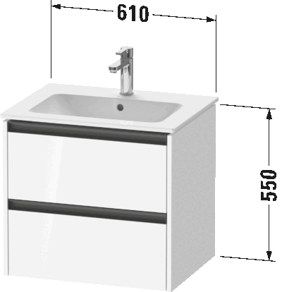 Ketho.2 Тумба под раковину подвесная 22