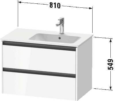 Ketho.2 Тумба под раковину подвесная 19