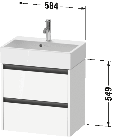 Ketho.2 Тумба под раковину подвесная 19