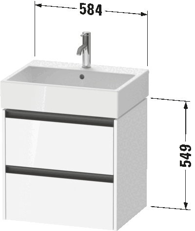 Ketho.2 Тумба под раковину подвесная 19