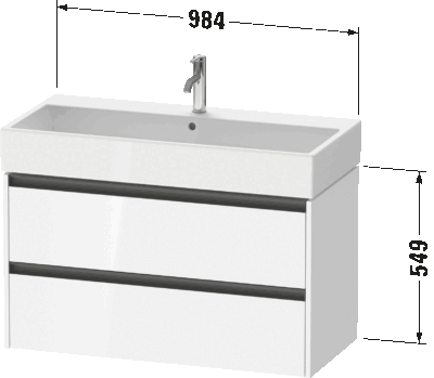 Ketho.2 Тумба под раковину подвесная 19