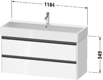 Ketho.2 Тумба под раковину подвесная 19