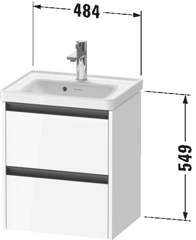 Ketho.2 Тумба под раковину подвесная 19