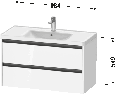 Ketho.2 Тумба под раковину подвесная 19