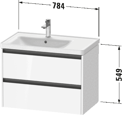 Ketho.2 Тумба под раковину подвесная 19