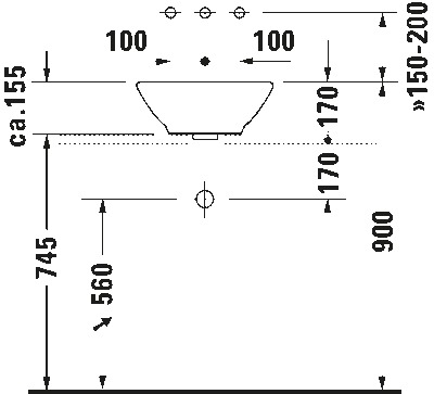 Bacino Раковина с переливом 7