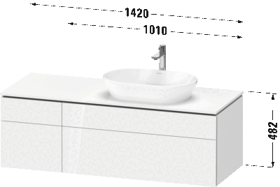 L-Cube Тумба под консольную раковину, подвесная 28