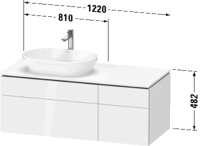 L-Cube Тумба под консольную раковину, подвесная 28