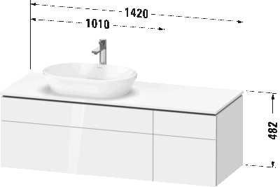 L-Cube Тумба под консольную раковину, подвесная 28