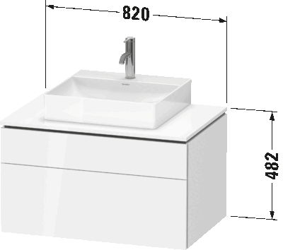 L-Cube Тумба под консольную раковину, подвесная 28
