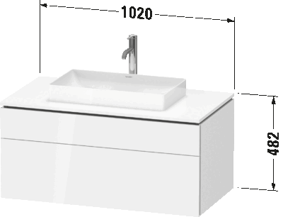 L-Cube Тумба под консольную раковину, подвесная 28