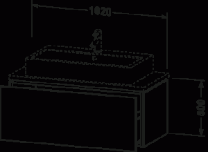 L-Cube Тумба под консольную раковину, подвесная 27