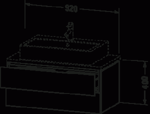 L-Cube Тумба под консольную раковину, подвесная 28