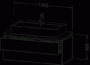 L-Cube Тумба под консольную раковину, подвесная 28