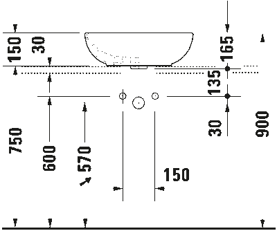 Foster Раковина с переливом 5