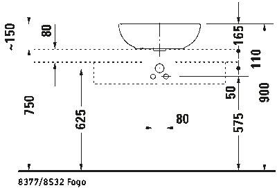 Foster Раковина с переливом 7
