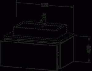 L-Cube Тумба под консольную раковину, подвесная 28