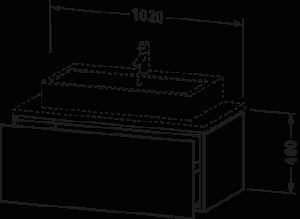 L-Cube Тумба под консольную раковину, подвесная 28